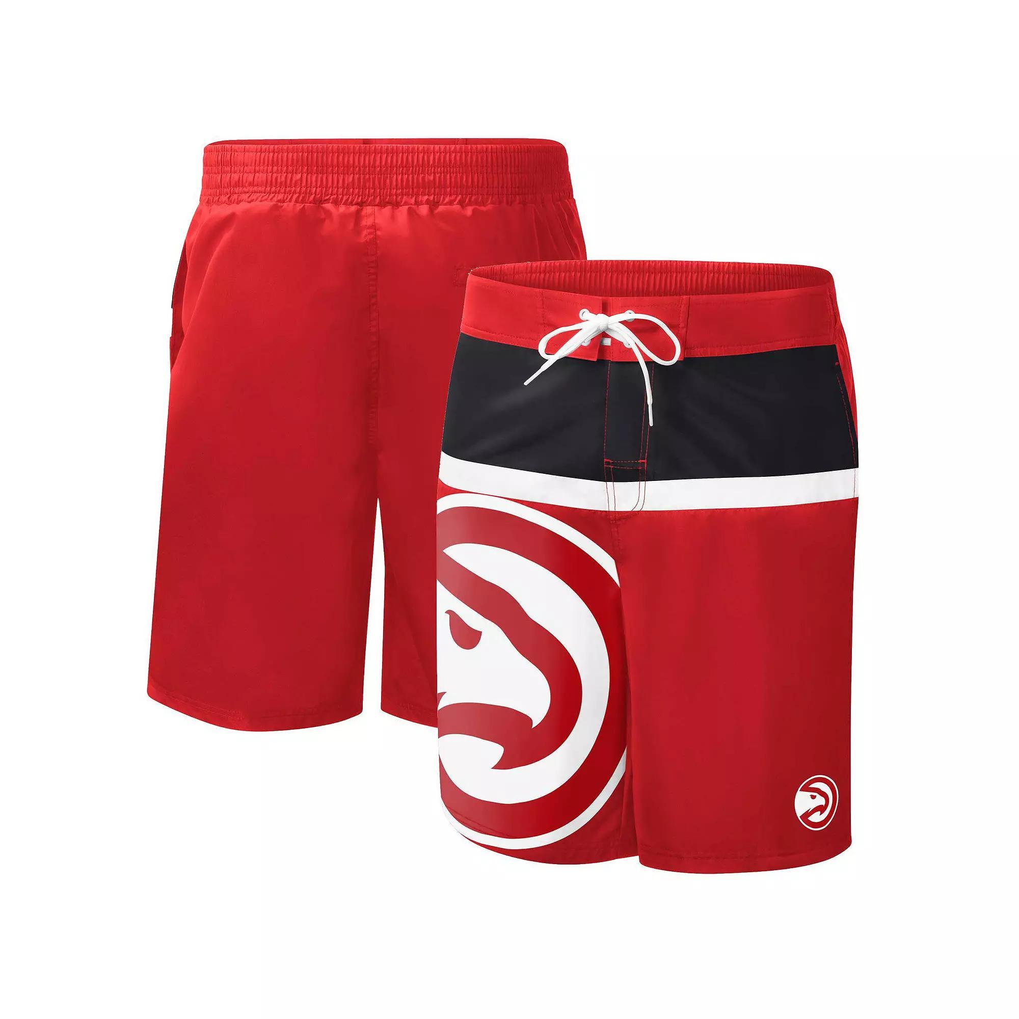 Men's G-III Sports by Carl Banks Red Atlanta Hawks Sea Wind Swim Trunks,  Product Image