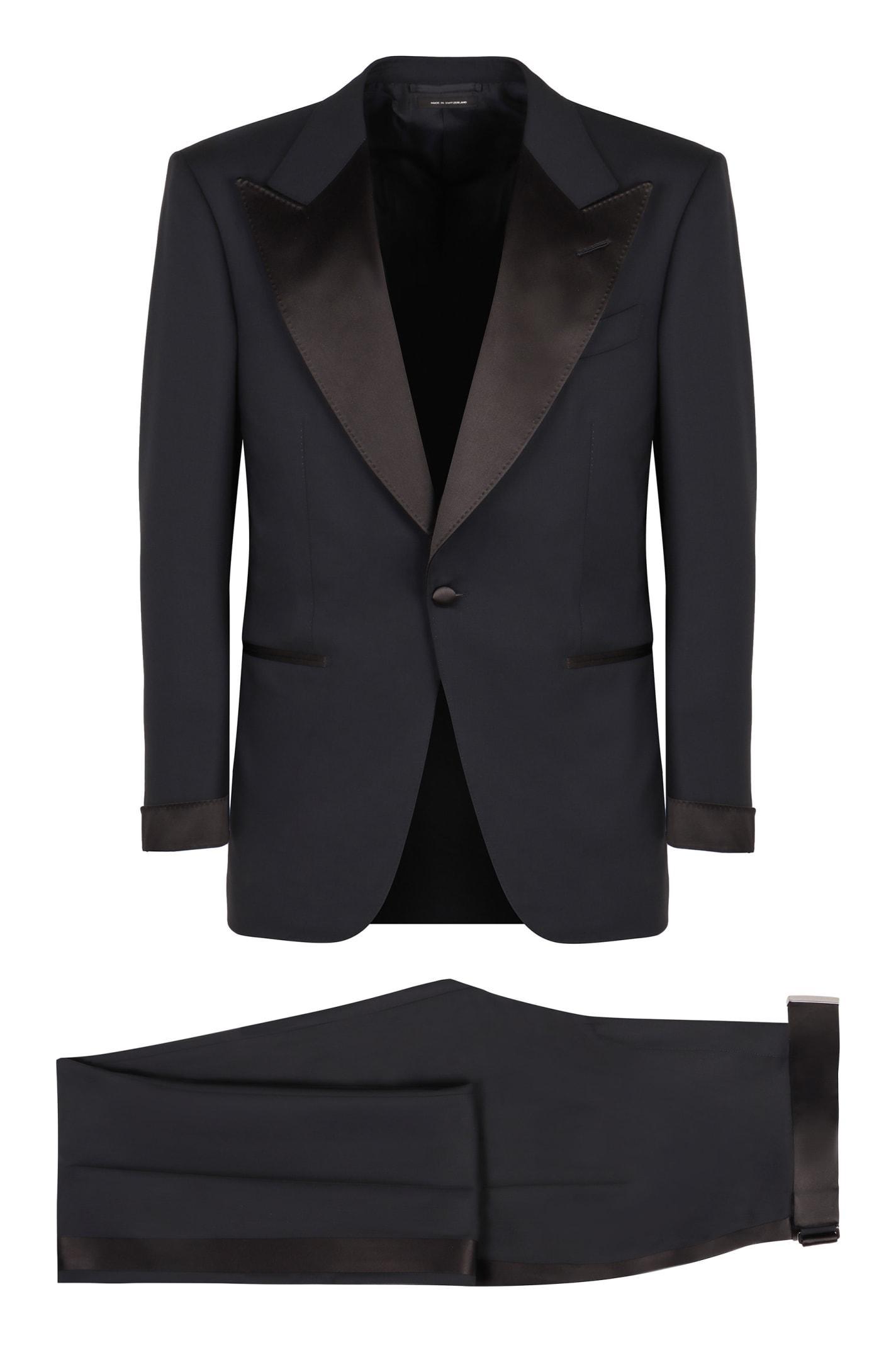 TOM FORD Two Piece Suit In Stretching Wool In Blue Product Image