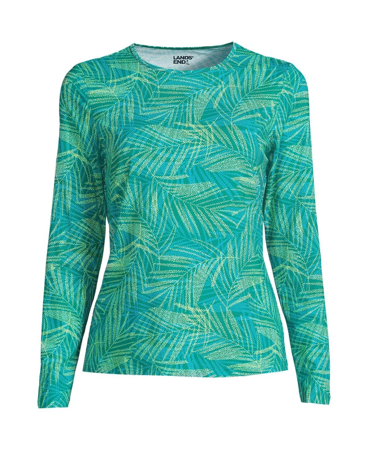 Petite Lands End UPF 50 Long Sleeve Rash Guard, Womens Product Image