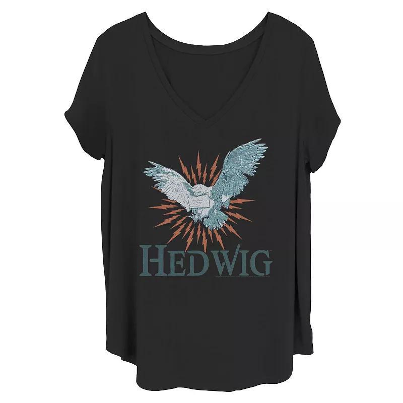 Juniors Plus Size Harry Potter Hedwig Graphic Tee, Womens Grey Gray Product Image