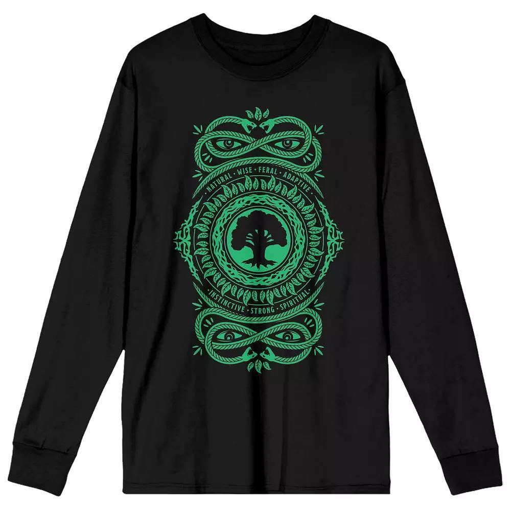 Men's Magic The Gathering Green Logo Tee, Size: Large, Black Product Image
