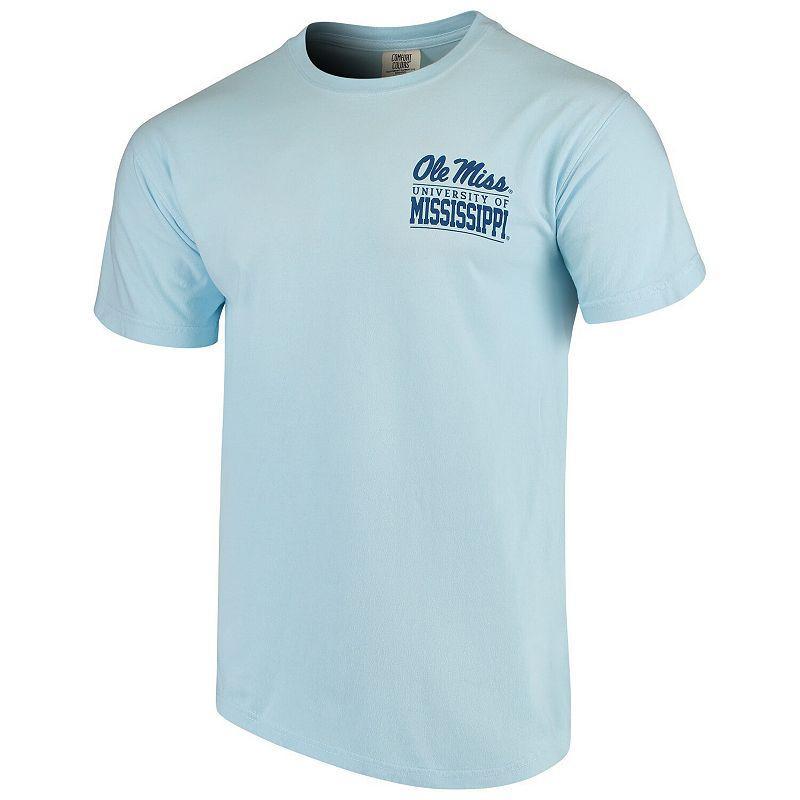 Men's Light Blue Ole Miss Rebels Comfort Colors Campus Icon T-Shirt, Size: Large Product Image