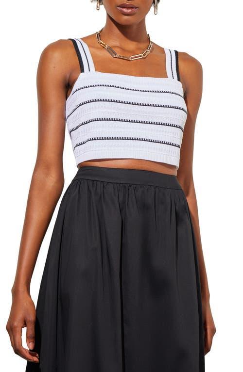 Ming Wang Stripe Knit Crop Tank Product Image