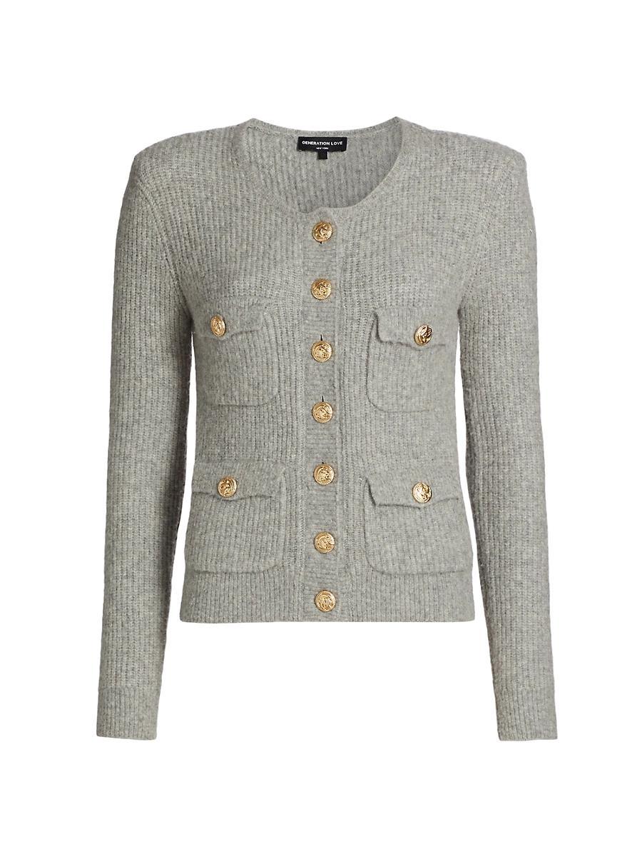 Womens Ellison Rib-Knit Cardigan Product Image