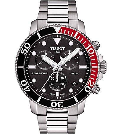 Tissot Mens Seastar 1000 Quartz Chronograph Grey Strap Watch Product Image