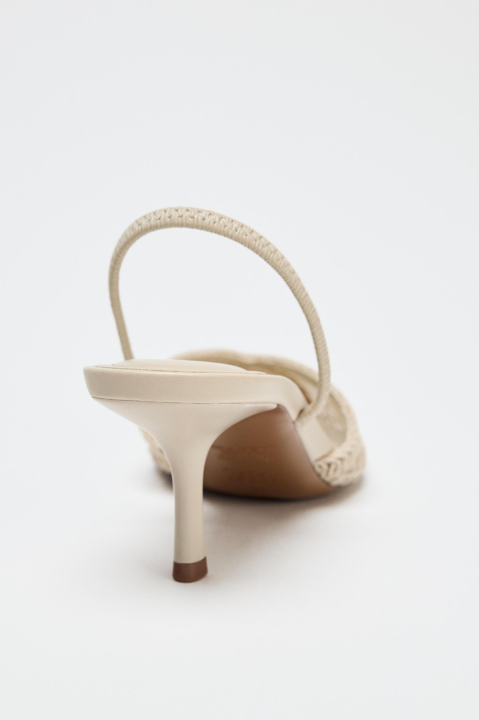 BRAIDED SLINGBACK HEELS Product Image