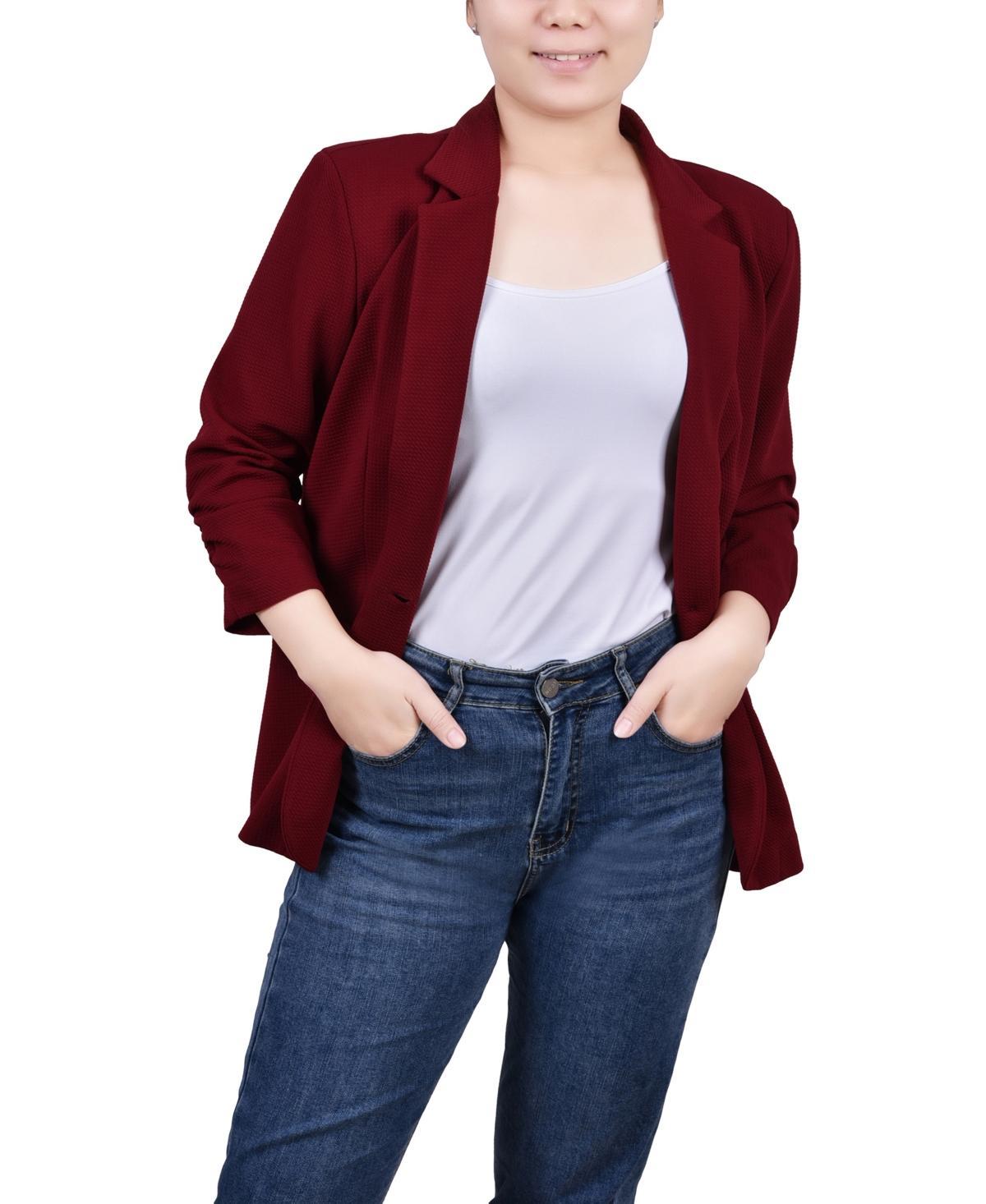 Ny Collection Petite 3/4 Sleeve Scuba Crepe Blazer Product Image