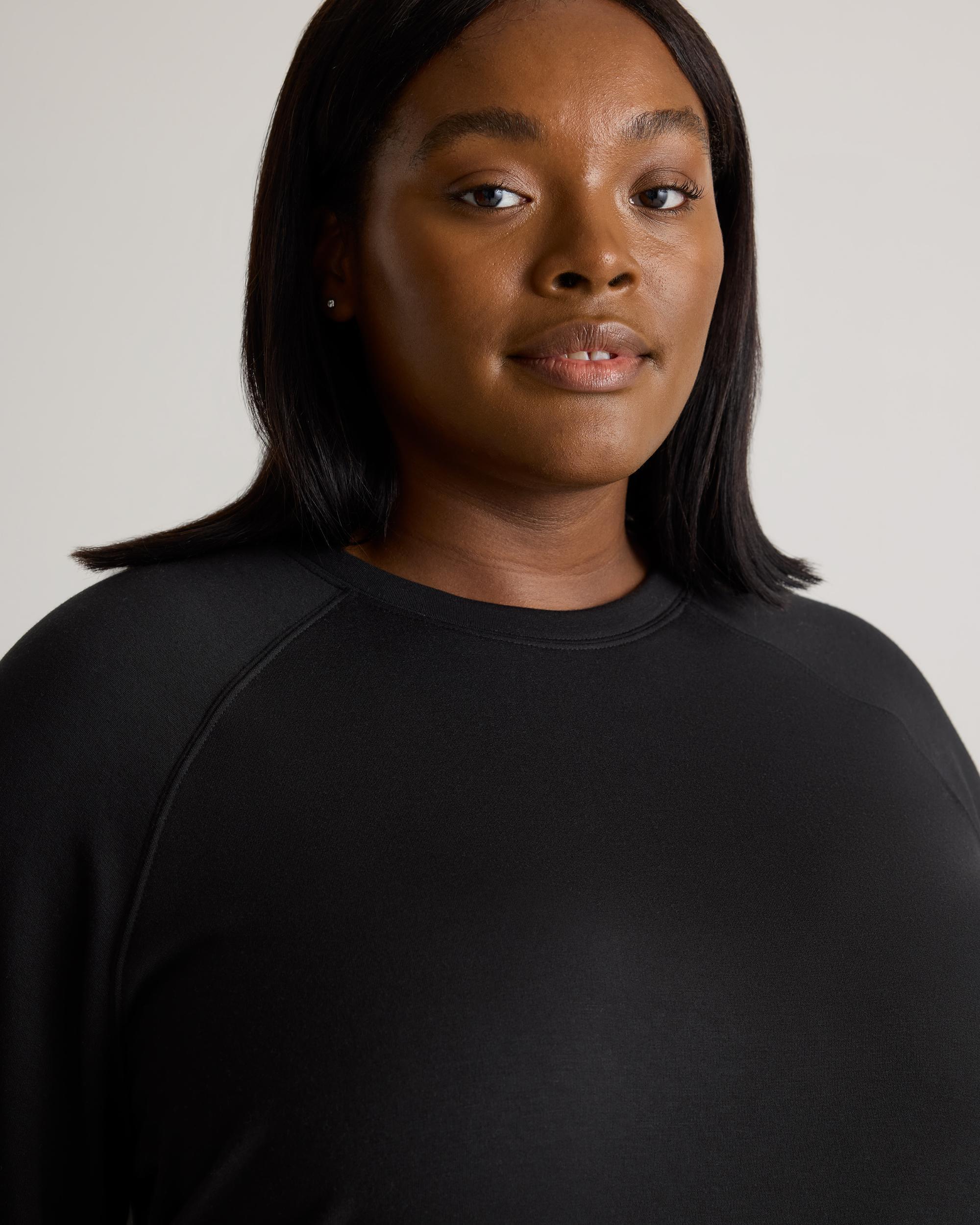 Quince | Women's SuperSoft Fleece Crew Neck Alpaca Sweater Lenzing Modal Product Image