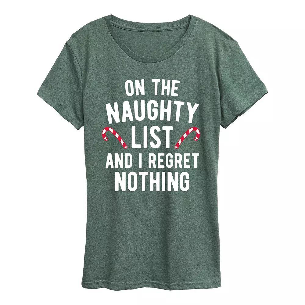 Women's On The Naughty List Graphic Tee, Girl's,  Product Image