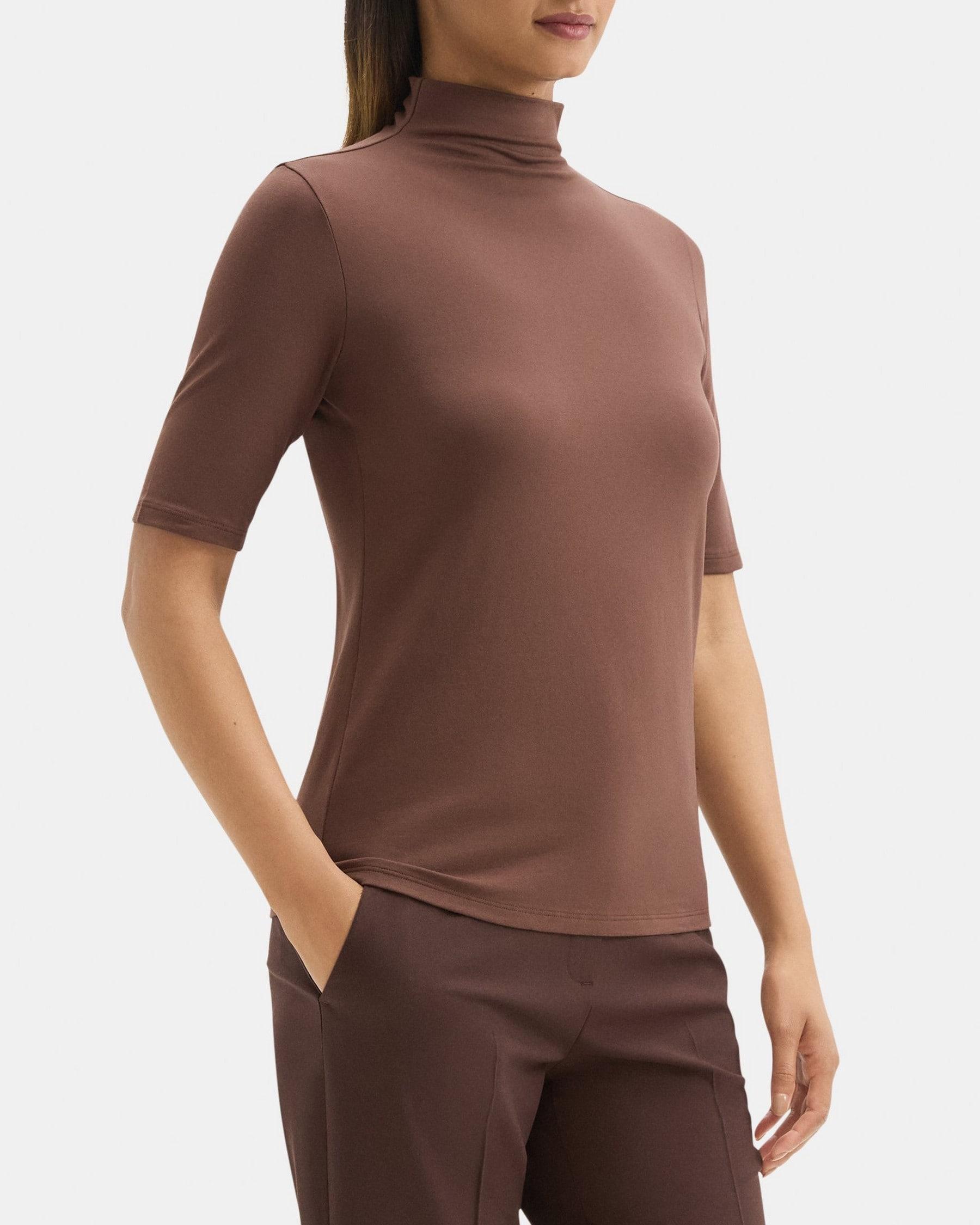 Turtleneck Tee in Pima Cotton Jersey Product Image