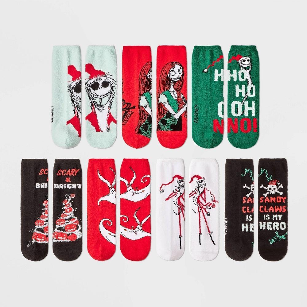 Women's Nightmare Before Christmas 7 Days of Cozy Crew Socks - Assorted Color 4-10 Product Image