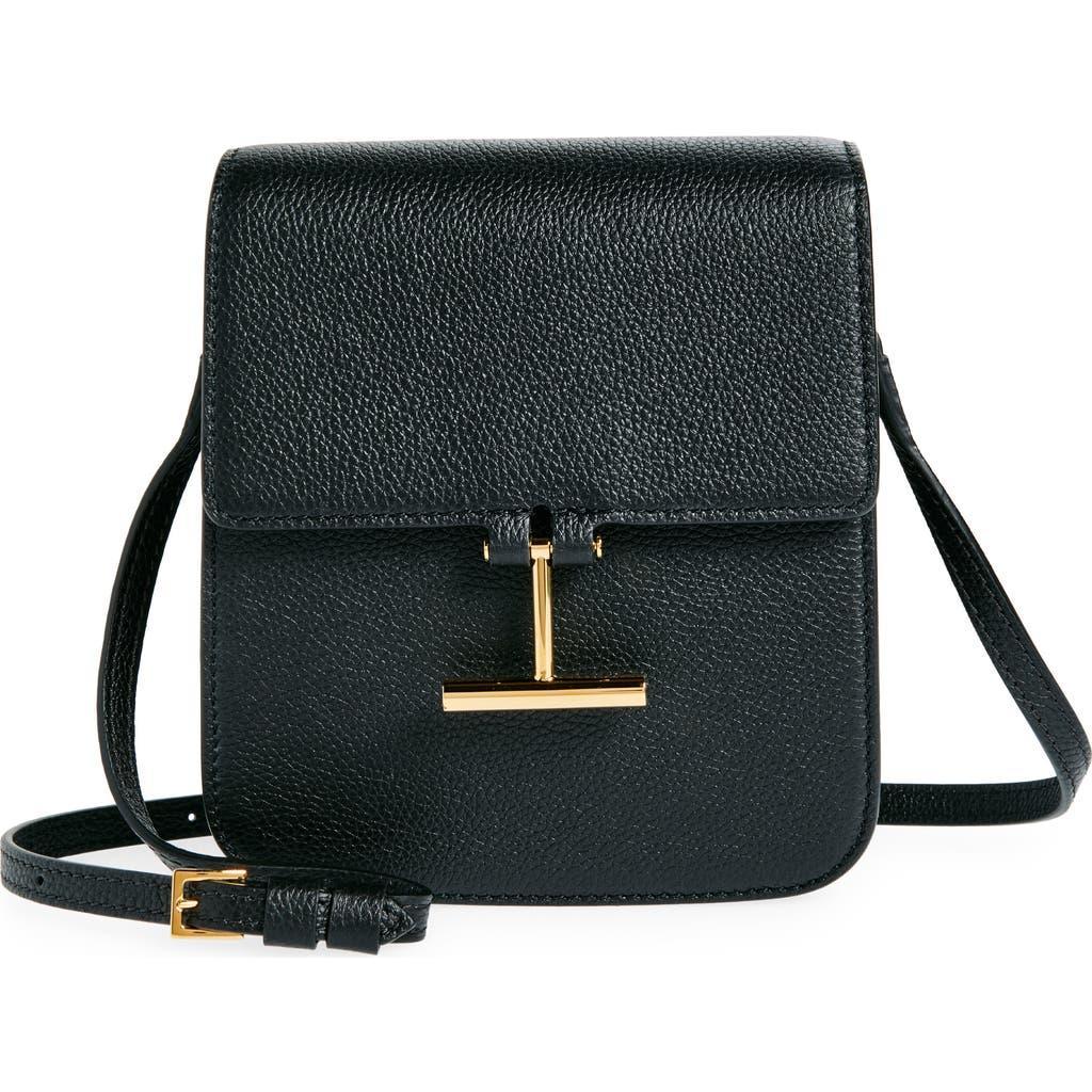 TOM FORD Tara Mini Crossbody Bag In Grain Leather In Black Product Image