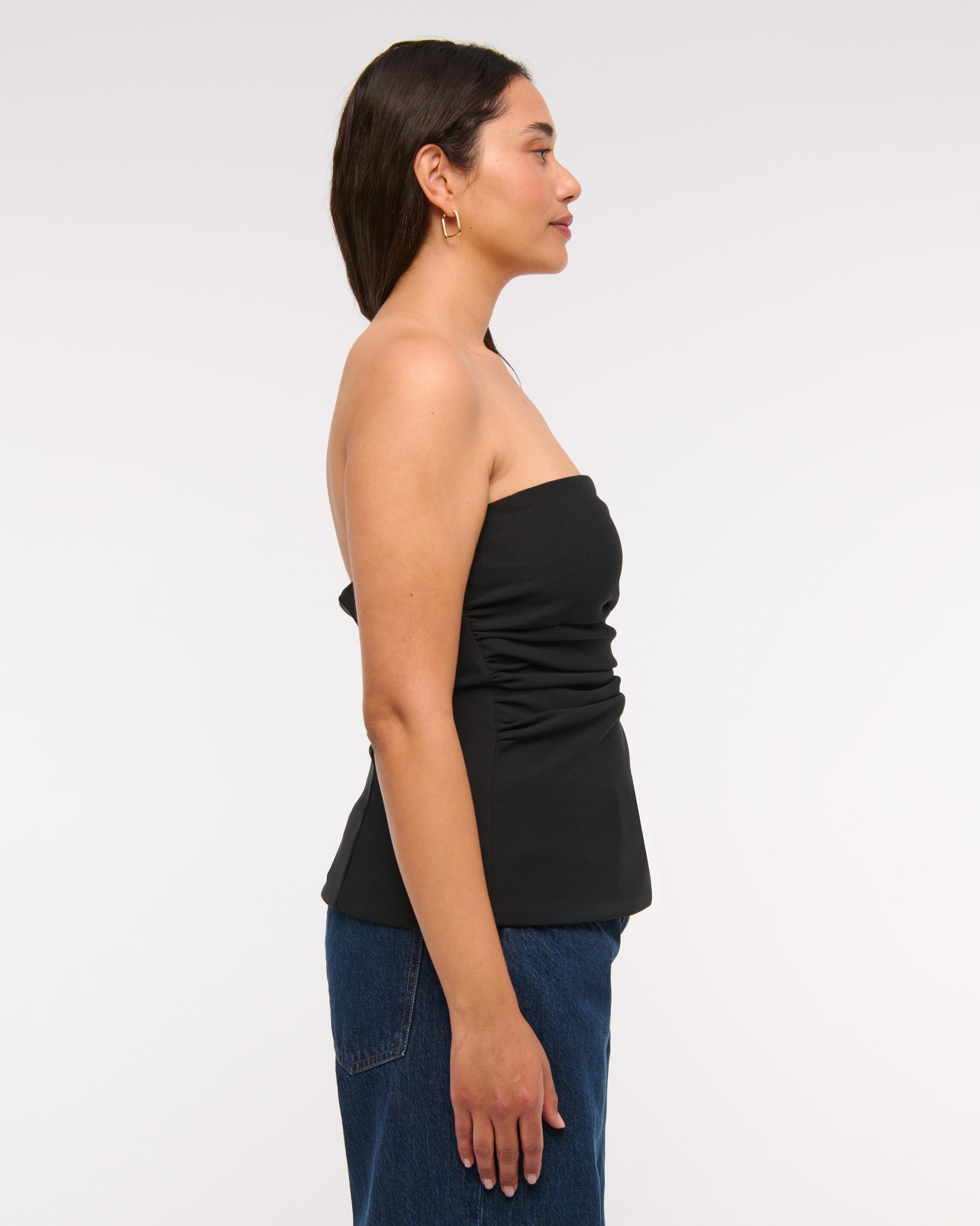 Strapless Side Ruched Top Product Image