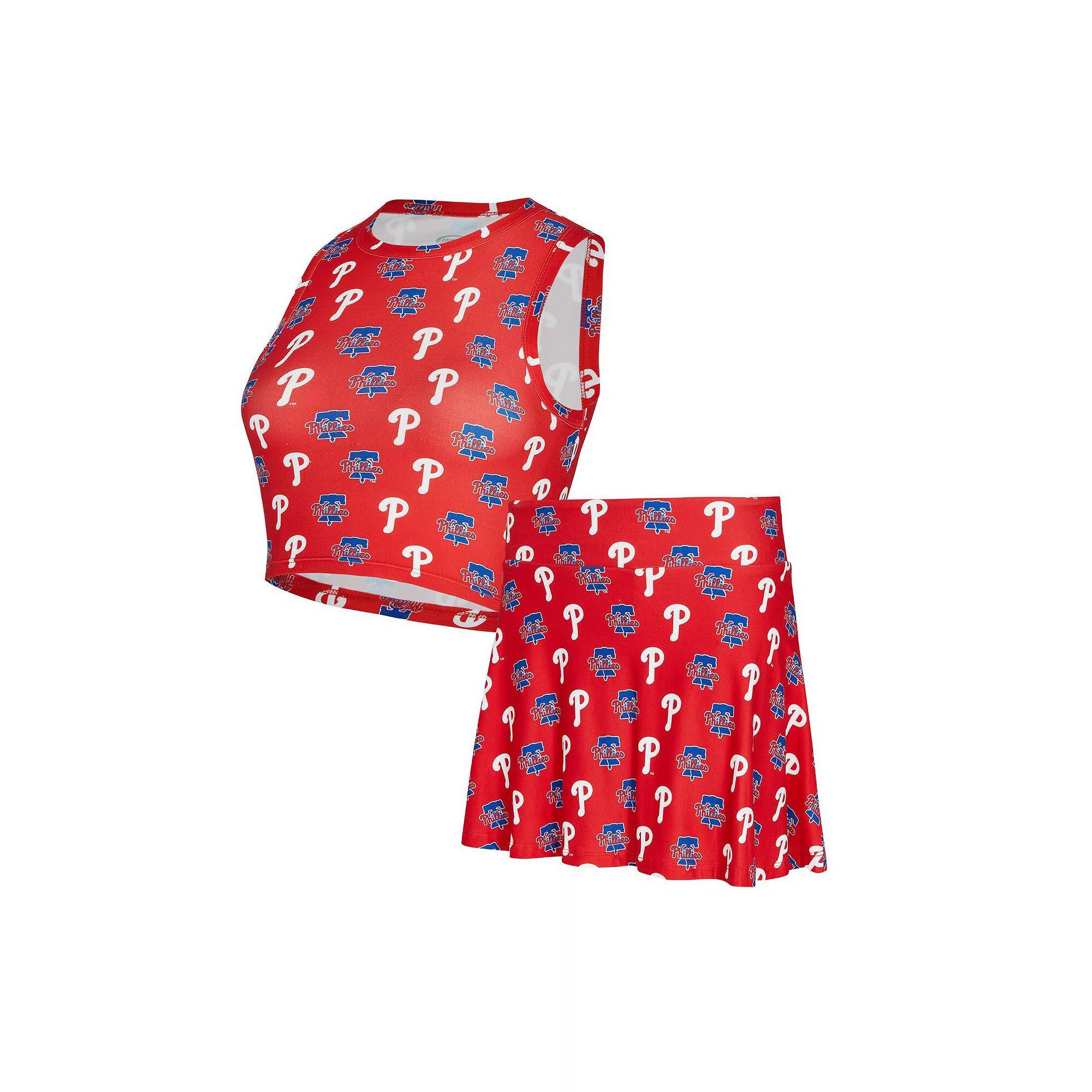 Women's Concepts Sport Red Philadelphia Phillies Knit Tank Top & Skort Set,  Product Image