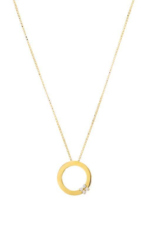 Womens Love In Verona 18K Yellow Gold & Diamond Flower Circle Of Life Pendant Necklace Product Image