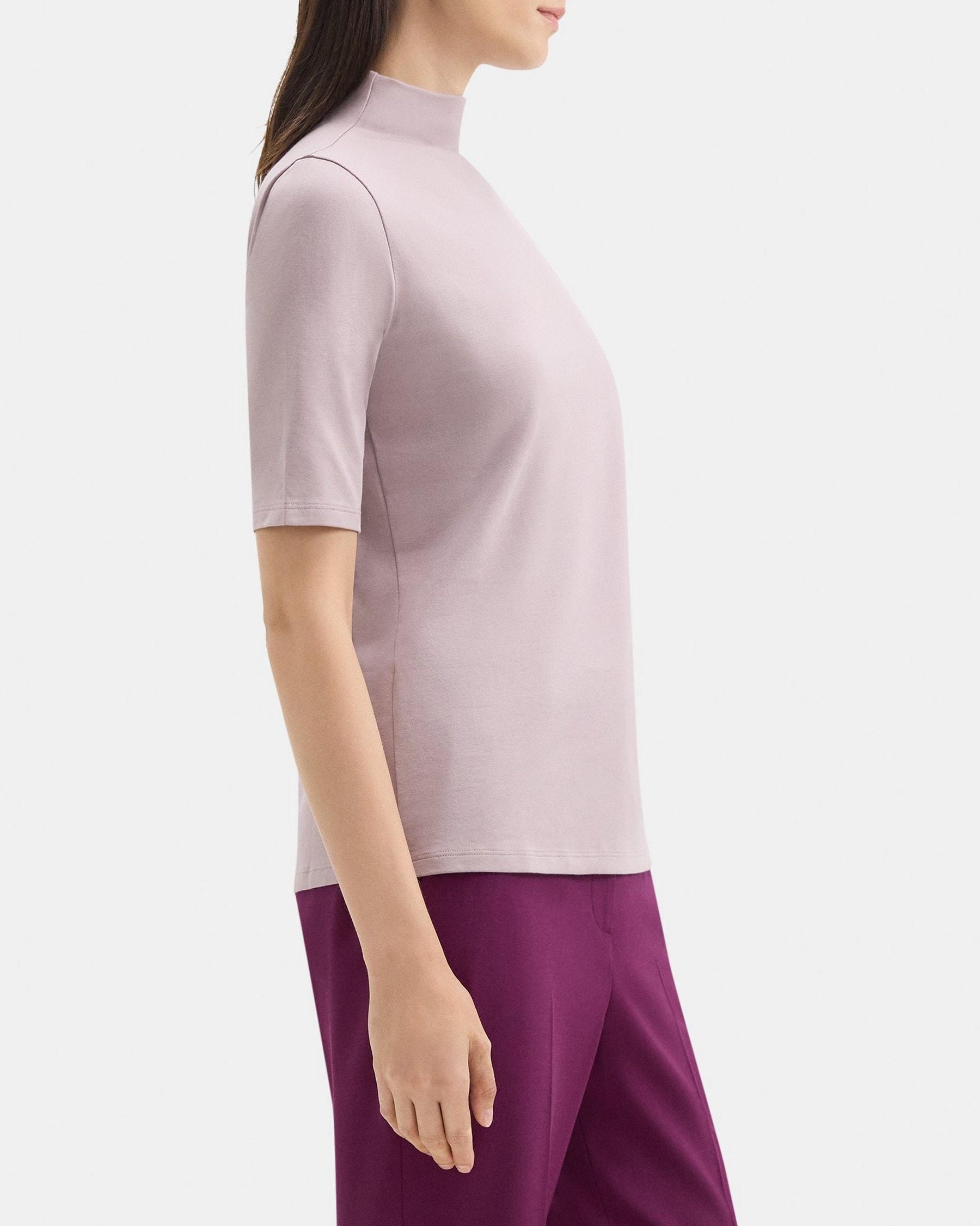 Turtleneck Tee in Pima Cotton Jersey Product Image