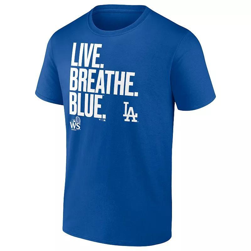 Men's Fanatics Los Angeles Dodgers World Series Participant Live Breathe Blue T-Shirt, Size: Medium Product Image