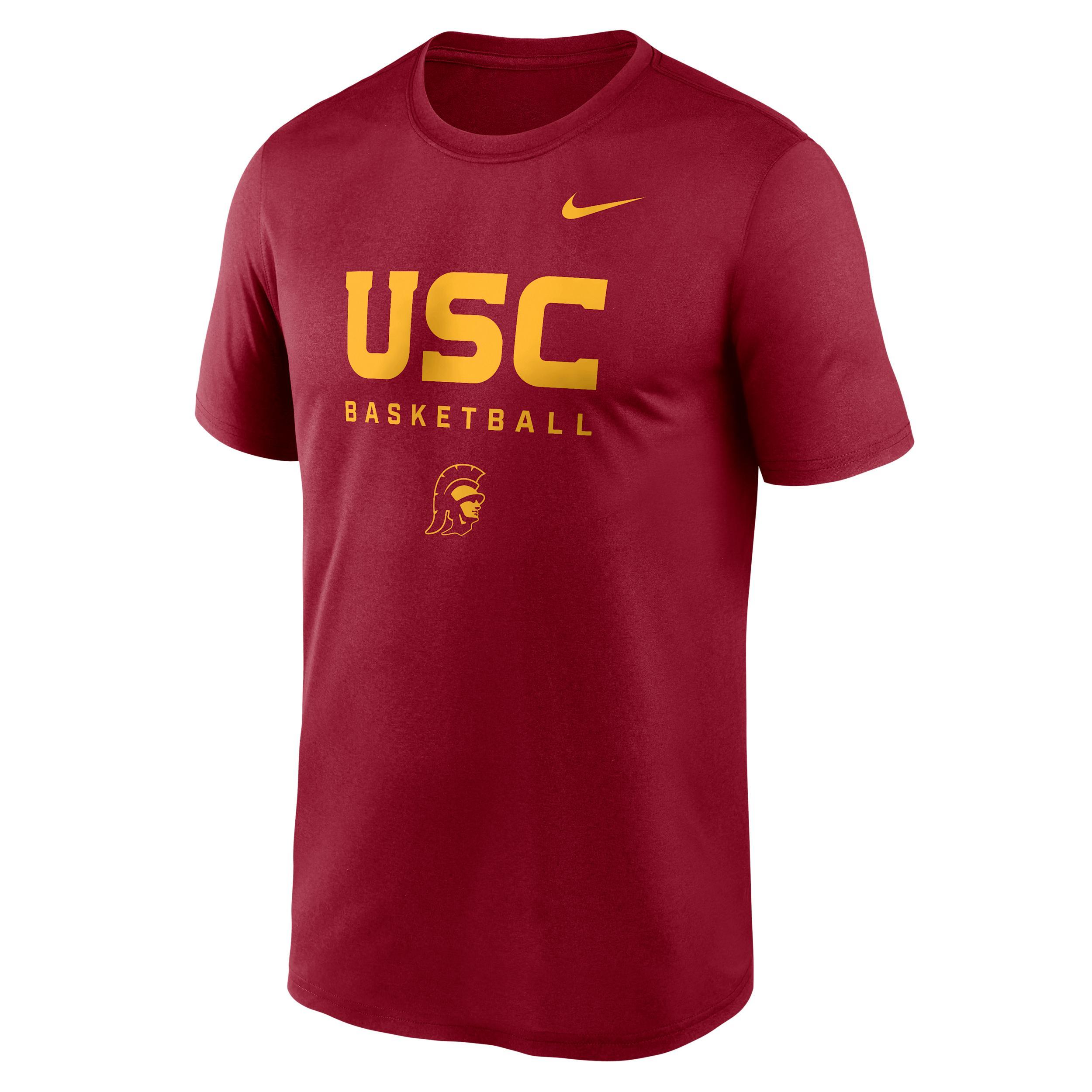 USC Courtside Basketball Legend Nike Mens Dri-FIT College T-Shirt | 02TI69WSCJ-8TZ Product Image