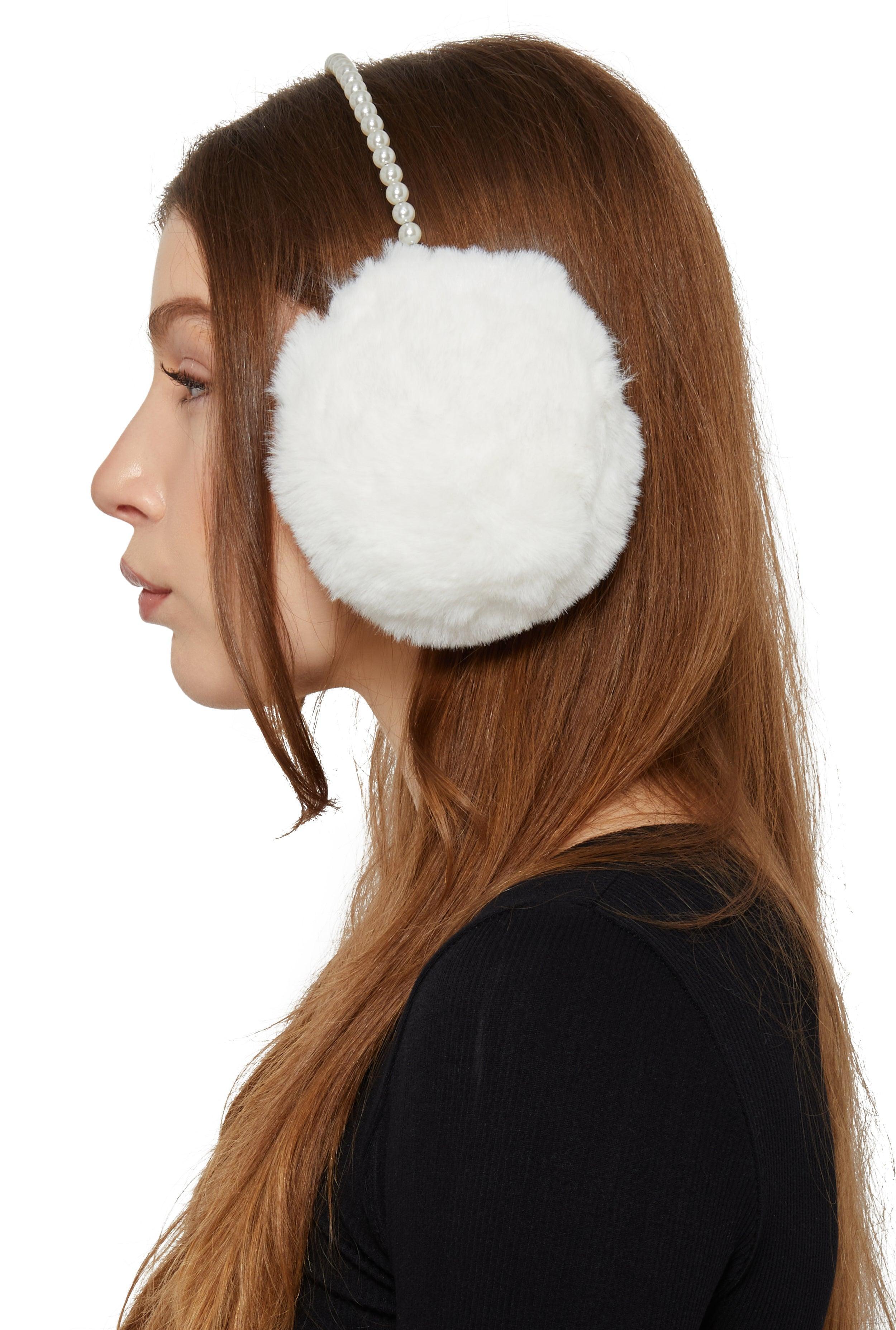 Womens Faux Pearl Earmuffs Product Image