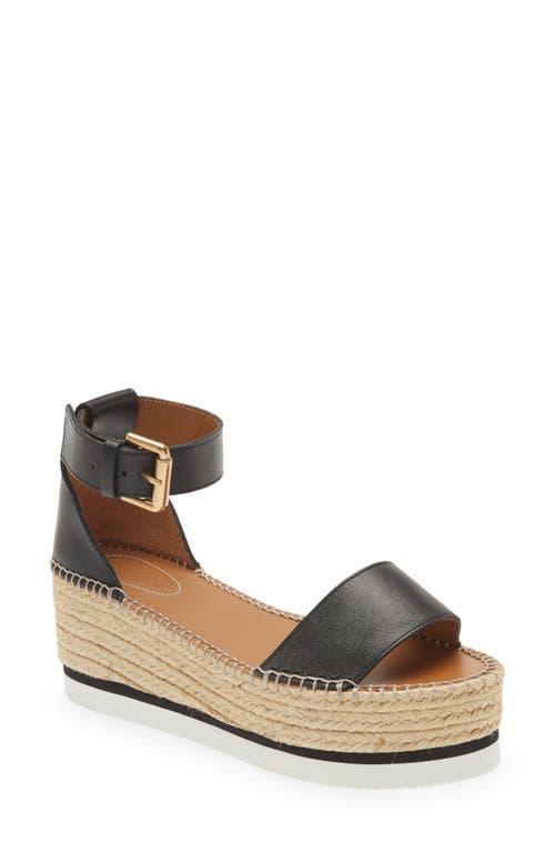 Womens Glyn Leather Espadrille Wedge Sandals Product Image