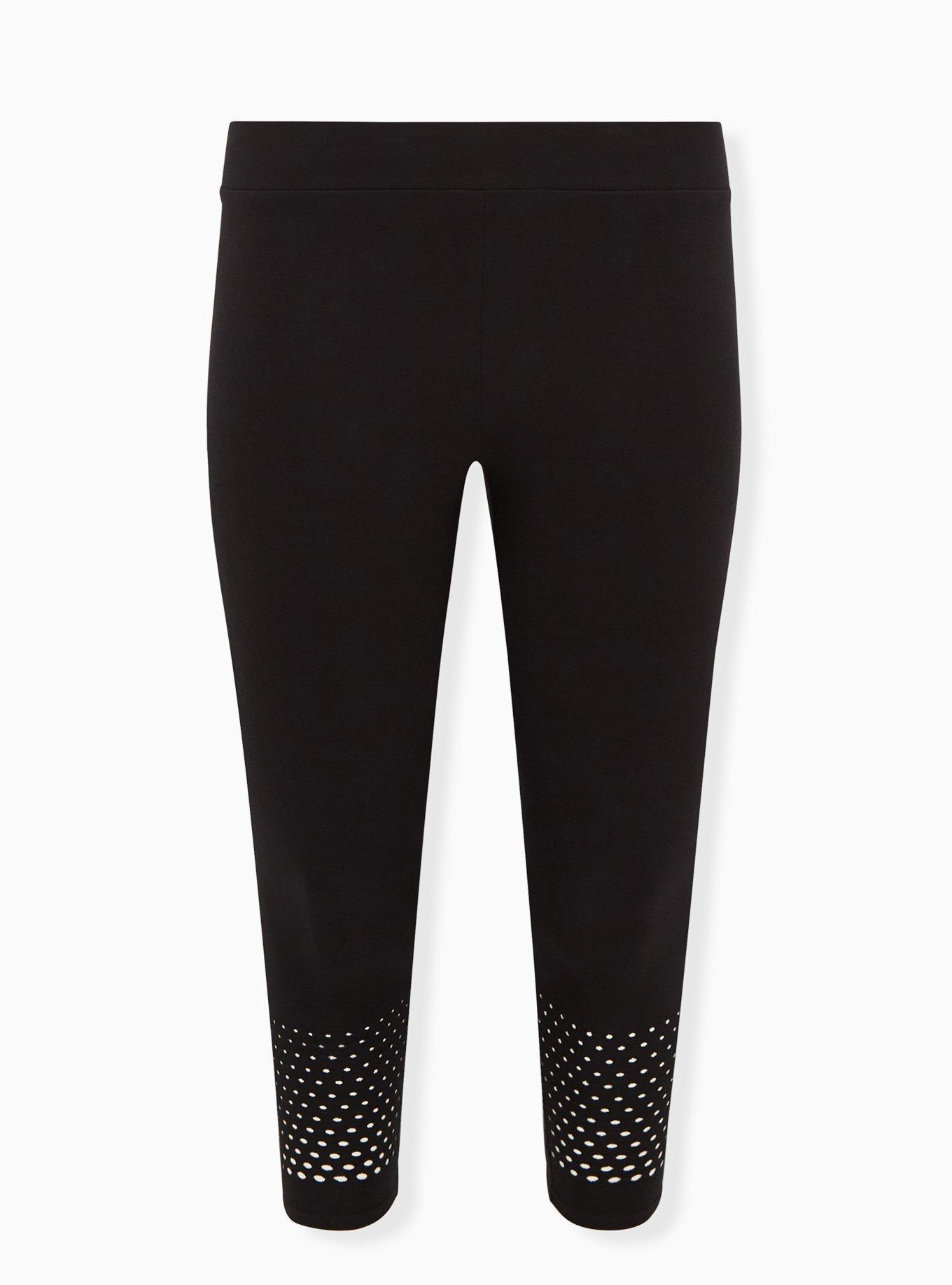 Crop Laser Cut Hem Legging Product Image