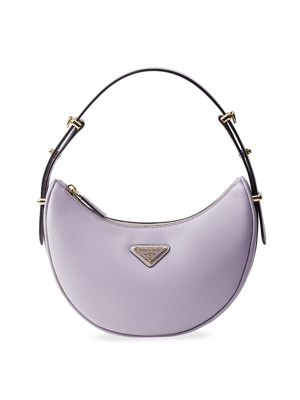 Womens Arqu Leather Shoulder Bag Prada Product Image