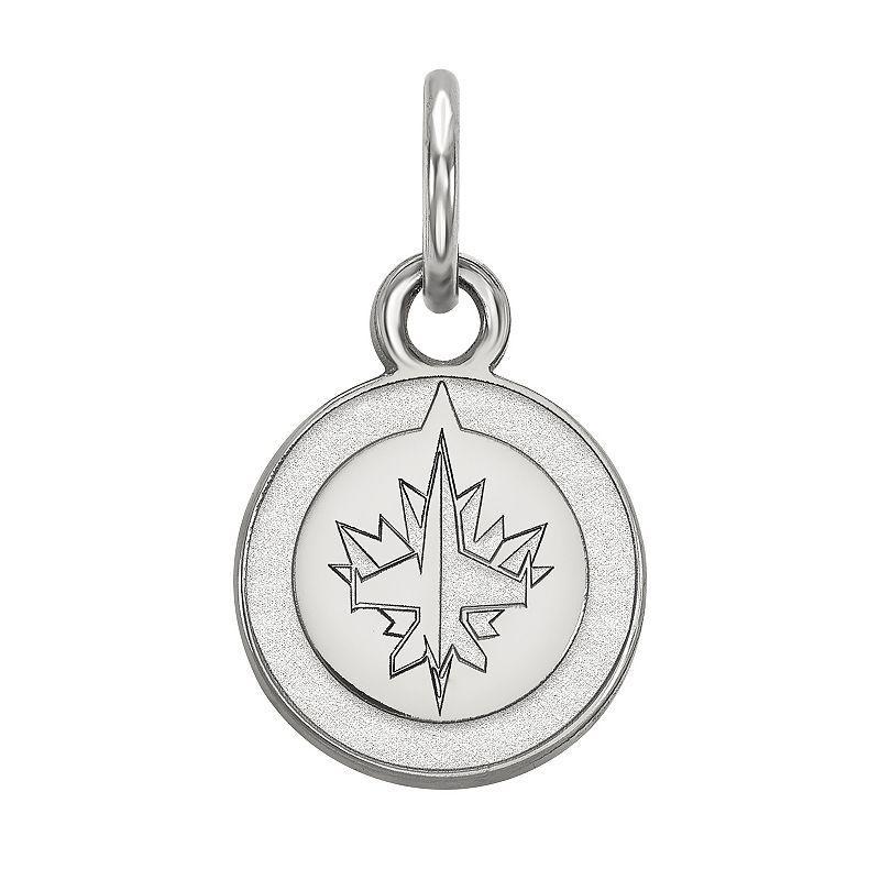 LogoArt 14k Gold Winnipeg Jets Mini Pendant, Womens 14k White Gold Product Image