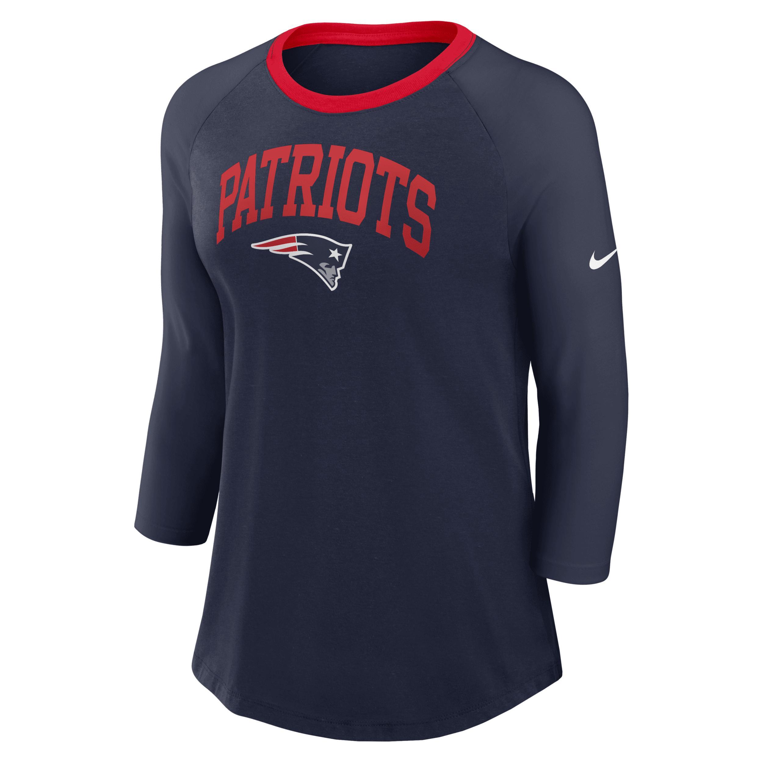 New England Patriots Nike Womens NFL 3/4-Sleeve T-Shirt Product Image