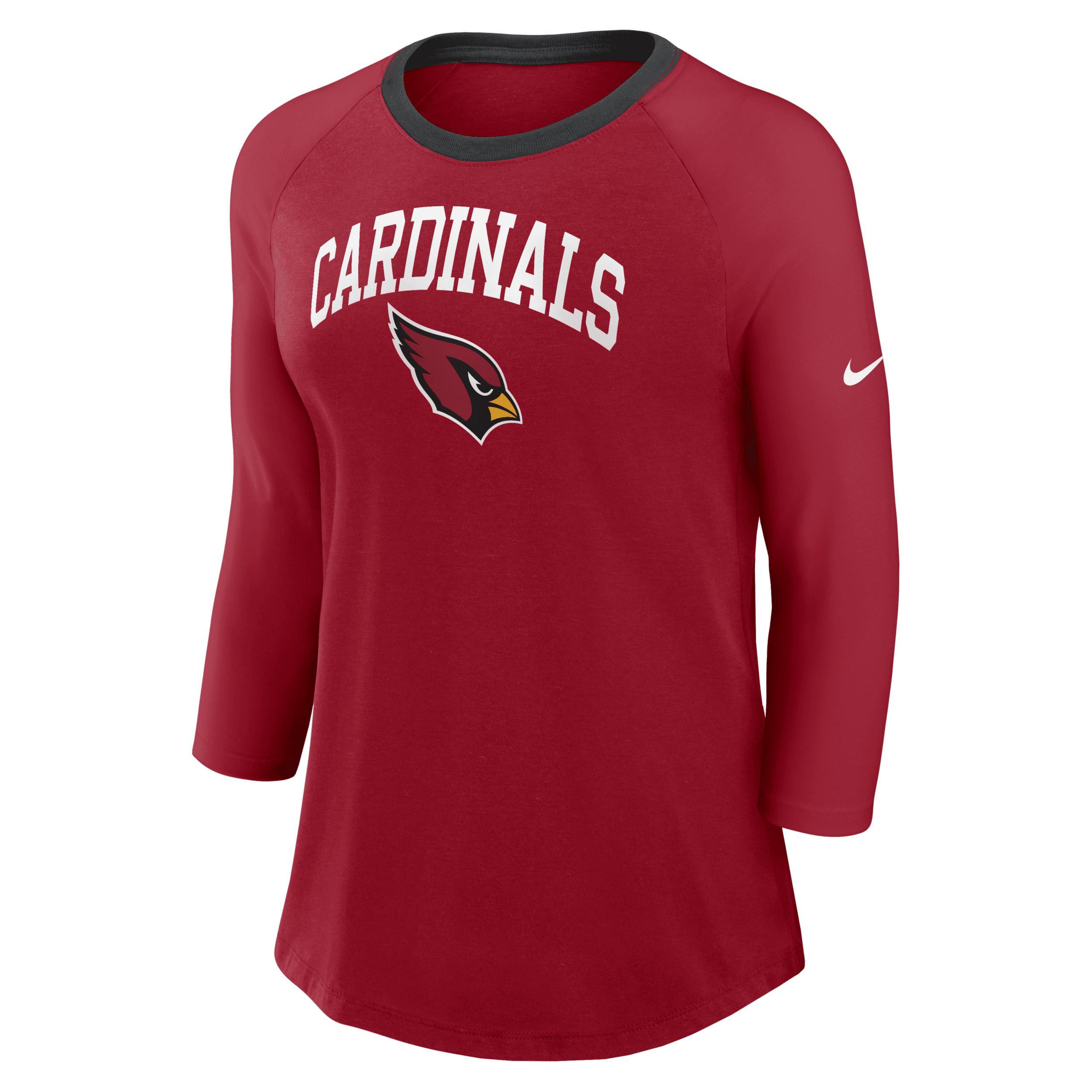 Arizona Cardinals Nike Women's NFL 3/4-Sleeve T-Shirt Product Image