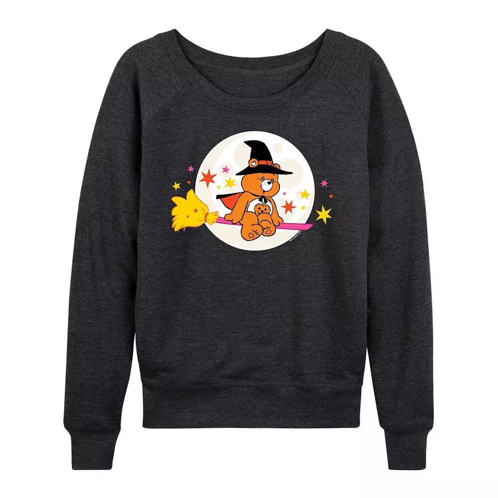 Women's Care Bears Halloween Witch French Terry Long Sleeve Tee, Size: XL, Heather Grey Product Image