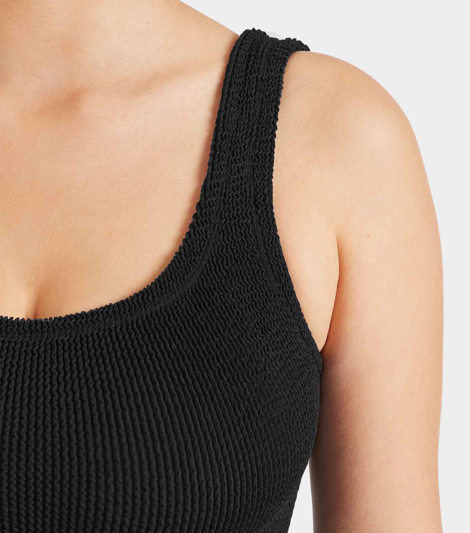 Coverage Square Neck Swim - Black Product Image