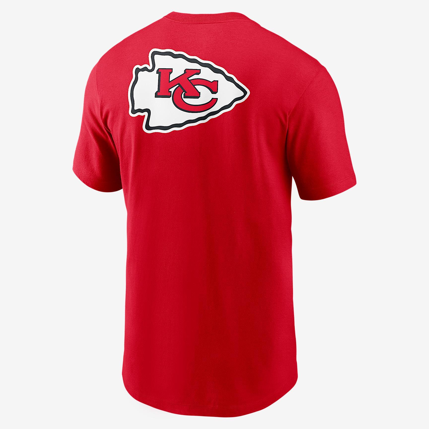 Kansas City Chiefs Rewind Front And Back Hit Essential Nike Mens NFL T-Shirt | N19965N7G-93P Product Image