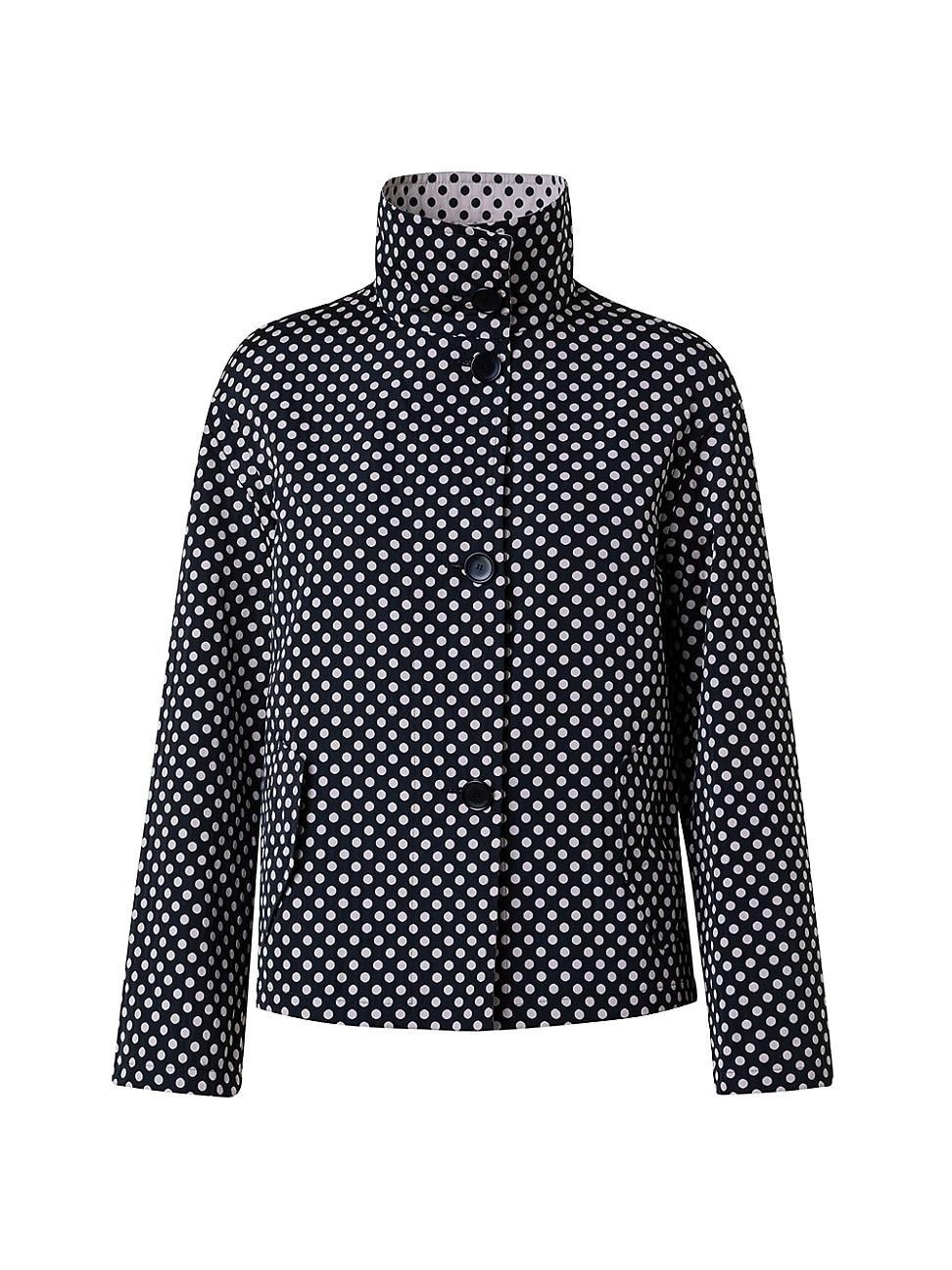 Womens Polka Dot Cropped Jacket Product Image
