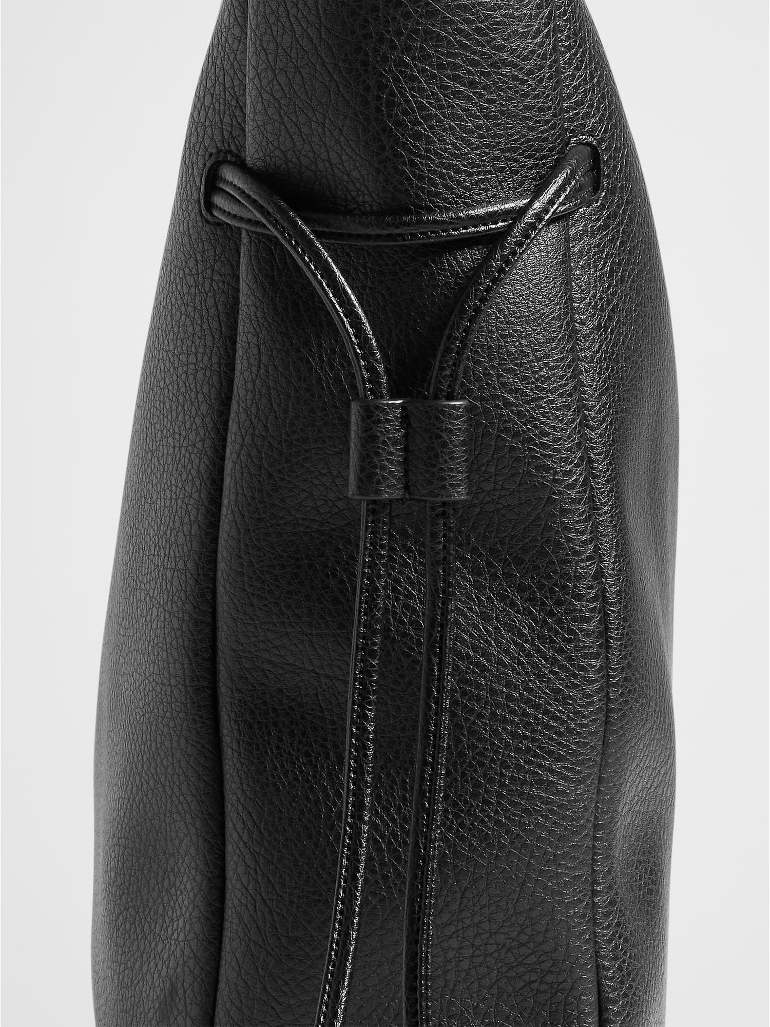 Vegan Leather Drawstring Tote Product Image