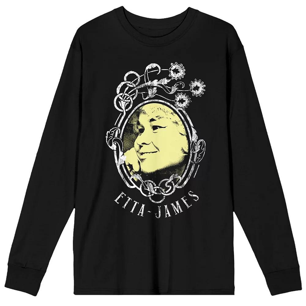 Men's Etta James in Oval Frame Long Sleeve, Size: Medium, Black Product Image