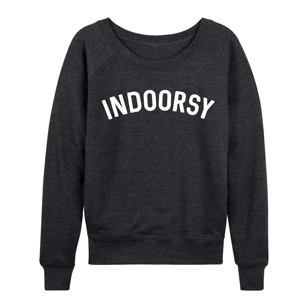 Women's Indoorsy French Terry Long Sleeve Tee, Girl's,  Product Image