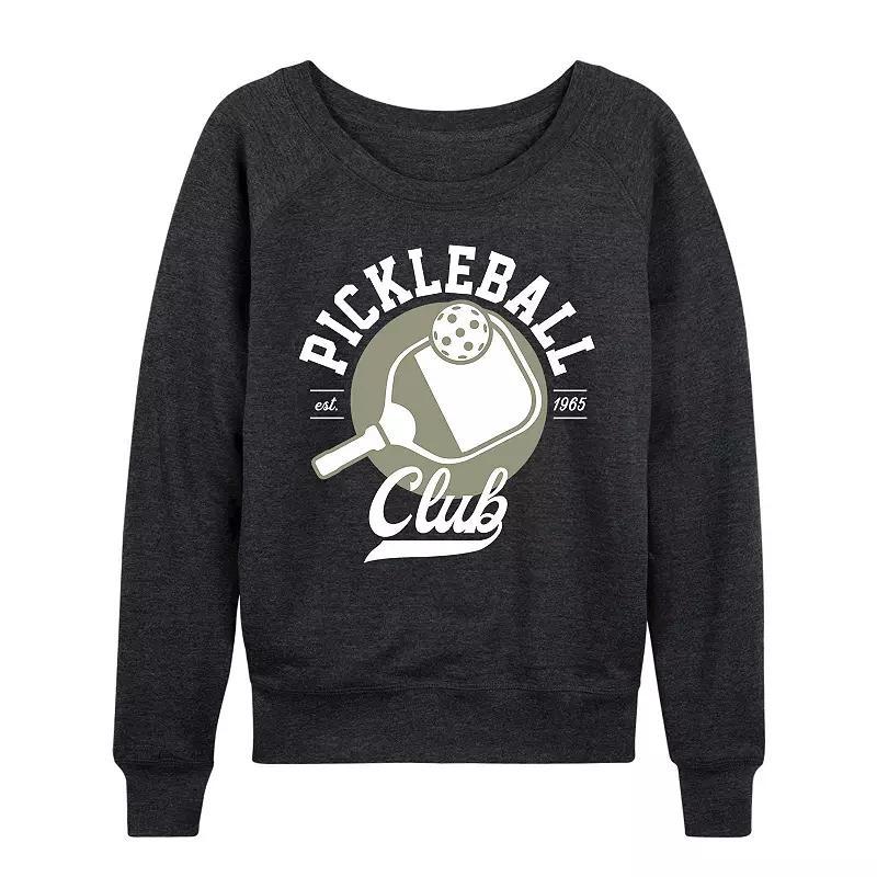 Women's Pickleball Club French Terry Long Sleeve Tee, Girl's, Size: Medium, Grey Gray Product Image