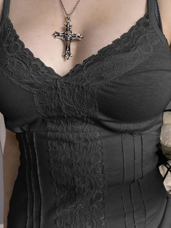 Lace V-Neck Divider Cami Top Product Image