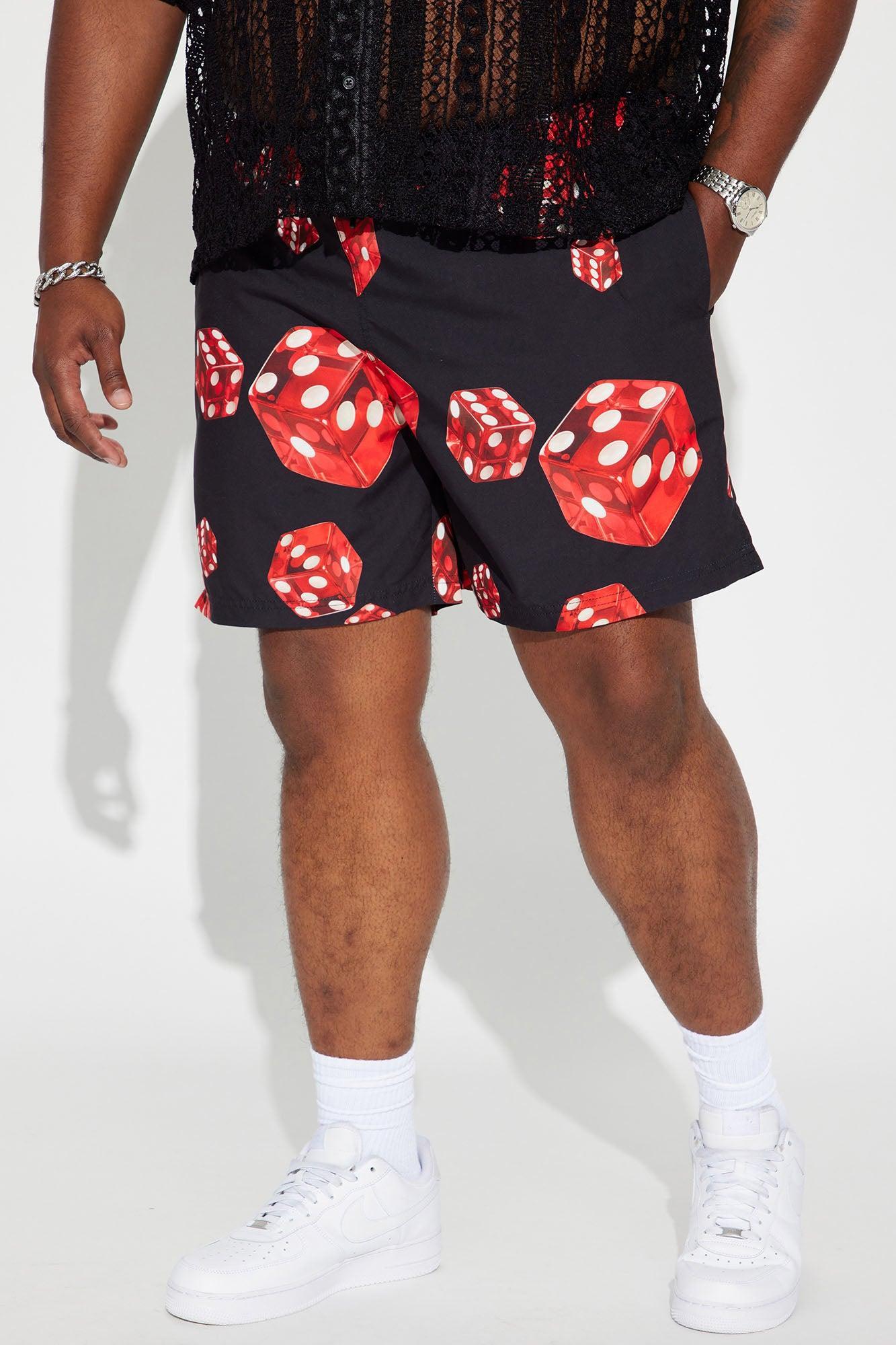 Rolling Dice Swim Classic Trunk - Black/Red Product Image