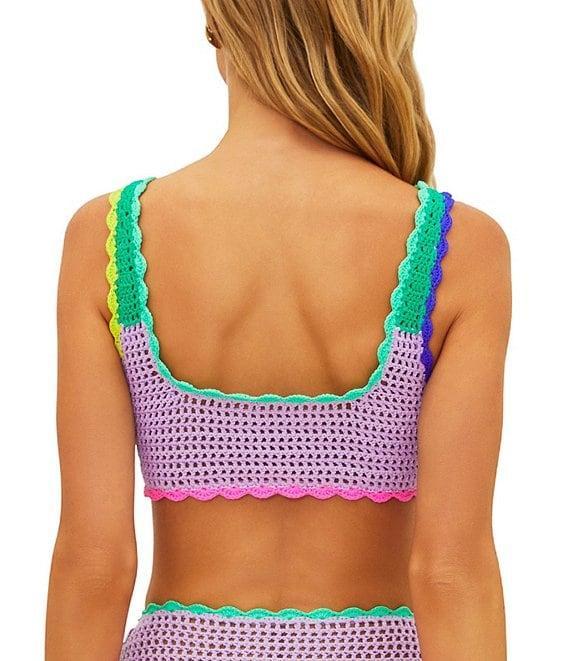 Beach Riot Wyatt Crochet Colorblock High Waisted Swim Bottom Product Image