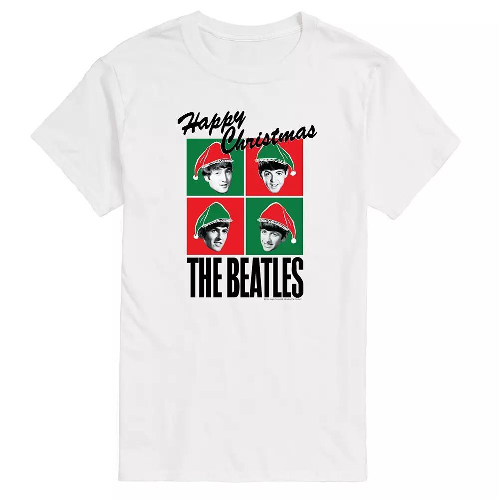 Men's The Beatles Happy Christmas Graphic Tee, Size: XXL, White Product Image