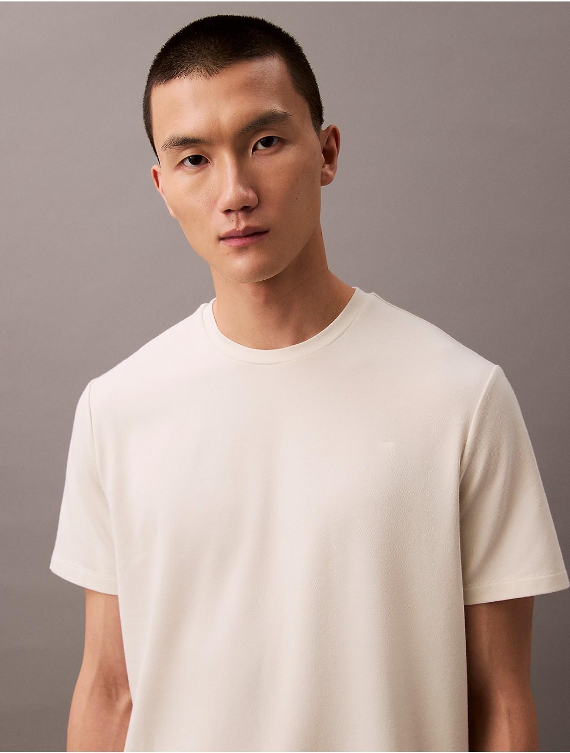 Calvin Klein Mens Tech Pique T-Shirt - White - S Product Image