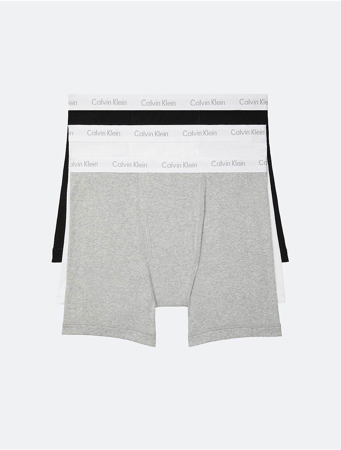 Calvin Klein Mens Big + Tall Cotton Classics 3-Pack Boxer Brief - White - 2XL Product Image