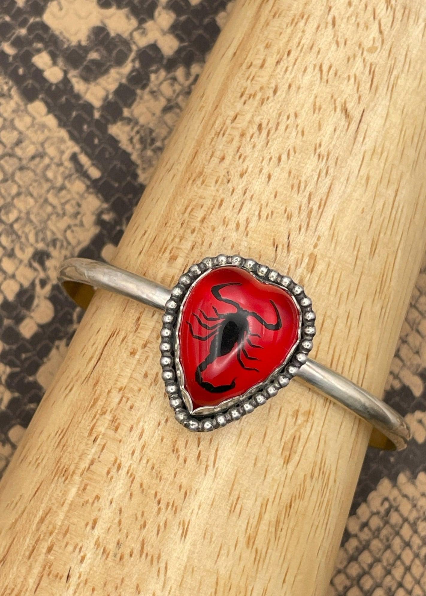 Scorpion Heart Cuff Bracelet Product Image