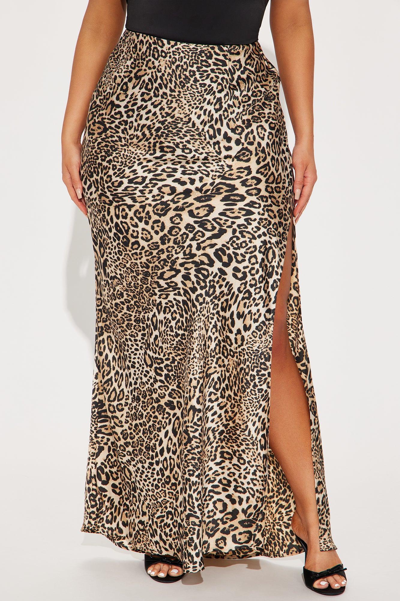 Feline Instincts Leopard Maxi Skirt - Brown/combo Product Image