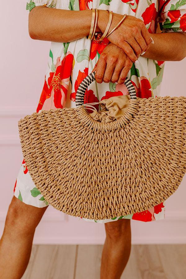 Coastal Glam Woven Straw Tote Product Image