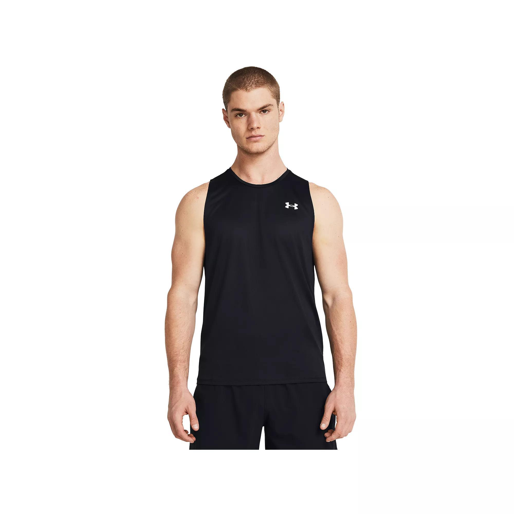 Men's Under Armour Tech™ Muscle Tank Top, Size: Large, Black Product Image