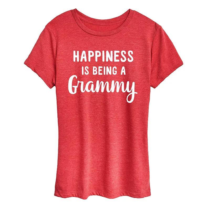 Women's Happiness is Being a Grammy Graphic Tee, Girl's, Size: XL, Grey Royal Blue Product Image