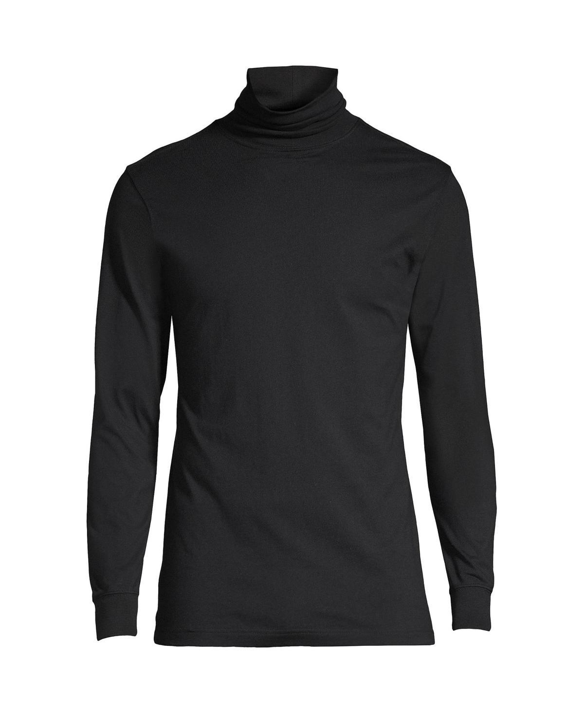 Men's Lands' End Super-T Turtleneck, Size: Large, Dark Grey Heather Product Image