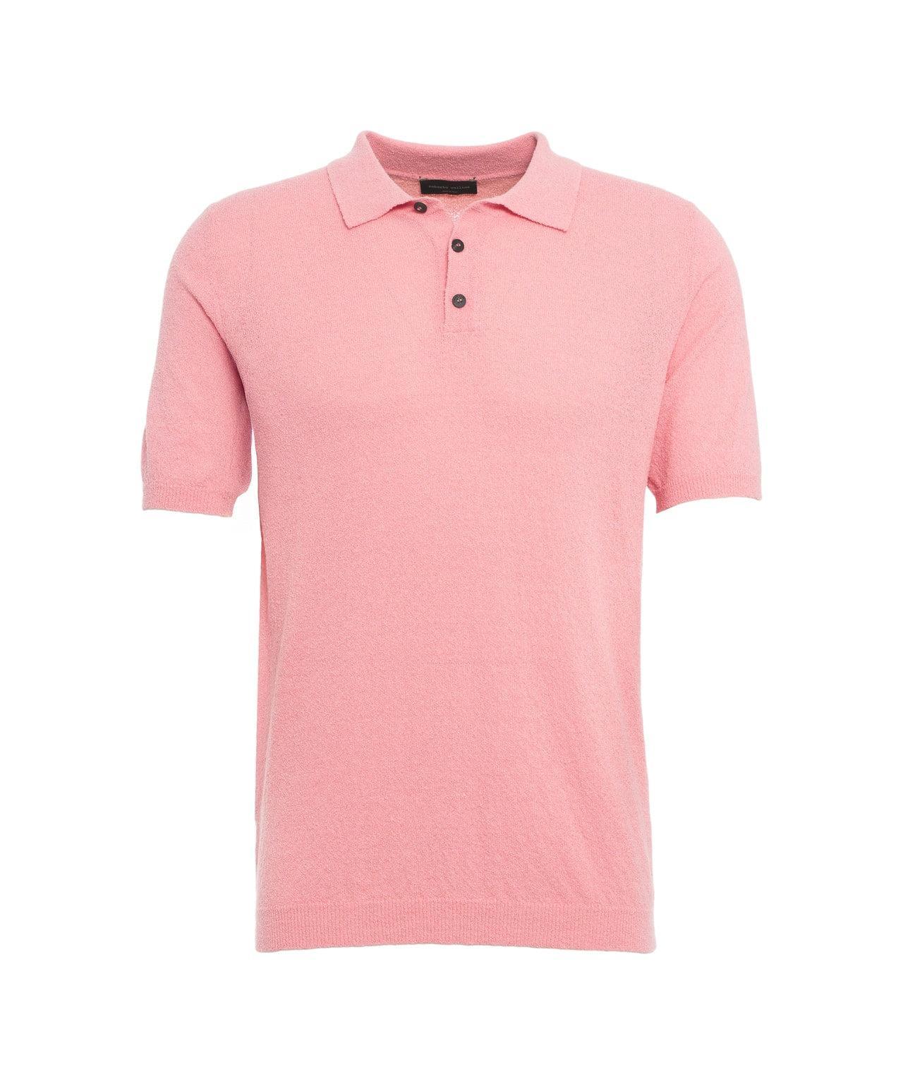 Textured knit polo shirt Product Image